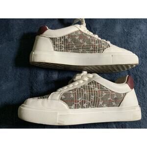 Birdies Floral Paid Sneakers Women's Size 8 White Floral Houndstooth